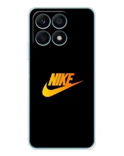 Чехол для Huawei Honor X8a с картинкой «Золотой логотип Nike»