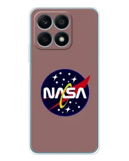 Чехол для Huawei Honor X8a с картинкой «NASA — ретро космос»