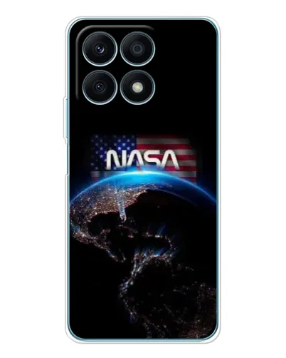 Чехол для Huawei Honor X8a с картинкой «Земля из космоса NASA»