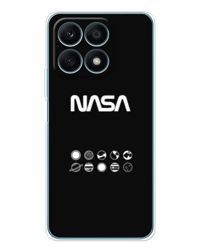 Чехол для Huawei Honor X8a с картинкой «NASA — технический принт»