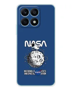 Чехол для Huawei Honor X8a с картинкой «NASA — лунная миссия»