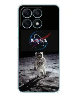 Чехол для Huawei Honor X8a с картинкой «Астронавт на Луне»