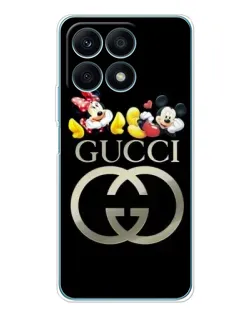 Чехол для Huawei Honor X8a с картинкой «Gucci — герои Disney»