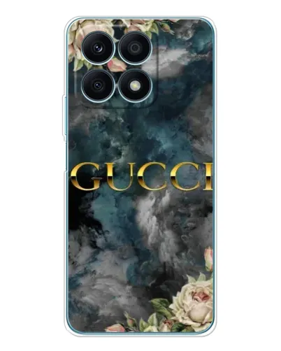 Чехол для Huawei Honor X8a с картинкой «Абстрактные цветы Gucci» Чехол для Huawei Honor X8a с картинкой «Абстрактные цветы Gucci»