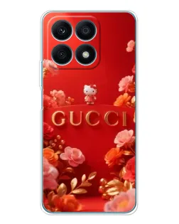 Чехол для Huawei Honor X8a с картинкой «Gucci — золотой сад»