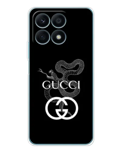 Чехол для Huawei Honor X8a с картинкой «Gucci — серебряная змея» Чехол для Huawei Honor X8a с картинкой «Gucci — серебряная змея»