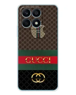 Чехол для Huawei Honor X8a с картинкой «Gucci — брендированный десерт»