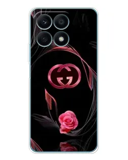 Чехол для Huawei Honor X8a с картинкой «Gucci — неоновая роза»