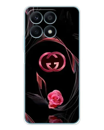 Чехол для Huawei Honor X8a с картинкой «Gucci — неоновая роза» Чехол для Huawei Honor X8a с картинкой «Gucci — неоновая роза»