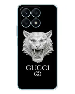 Чохол для Huawei Honor X8a з картинкою «Gucci — срібний лев» Чохол для Huawei Honor X8a з картинкою «Gucci — срібний лев»