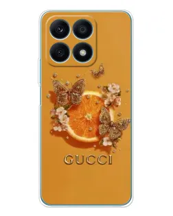 Чохол для Huawei Honor X8a з картинкою «Gucci — золоті метелики» Чохол для Huawei Honor X8a з картинкою «Gucci — золоті метелики»