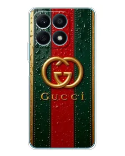 Чохол для Huawei Honor X8a з картинкою «Gucci — фірмова смуга та золото» Чохол для Huawei Honor X8a з картинкою «Gucci — фірмова смуга та золото»