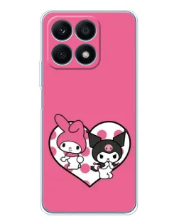 Чохол для Huawei Honor X8a з картинкою «Kuromi та My Melody»