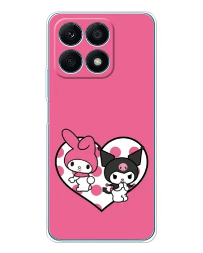 Чохол для Huawei Honor X8a з картинкою «Kuromi та My Melody» Чохол для Huawei Honor X8a з картинкою «Kuromi та My Melody»