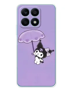 Чохол для Huawei Honor X8a з картинкою «Kuromi з парасолькою»