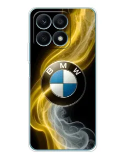 Чехол для Huawei Honor X8a с картинкой «Золотистый дым BMW»