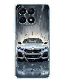 Чехол для Huawei Honor X8a с картинкой «BMW в свете фар»