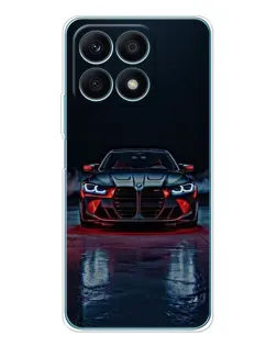 Чехол для Huawei Honor X8a с картинкой «BMW на мокрой дороге»