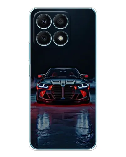 Чехол для Huawei Honor X8a с картинкой «BMW на мокрой дороге»