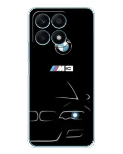 Чехол для Huawei Honor X8a с картинкой «Минималистичный принт BMW M3»
