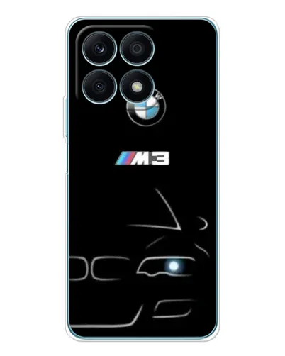 Чехол для Huawei Honor X8a с картинкой «Минималистичный принт BMW M3»