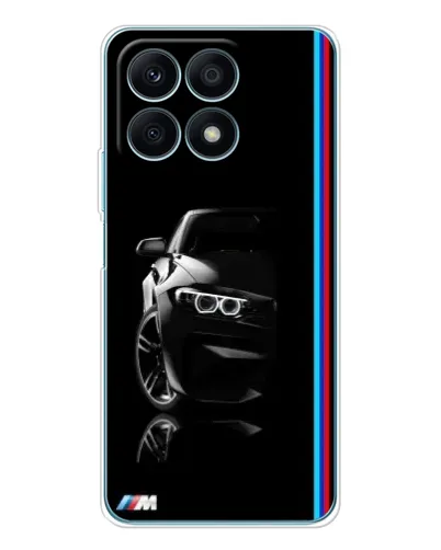 Чехол для Huawei Honor X8a с картинкой «Силуэт BMW в темноте»