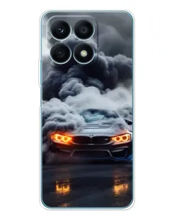 Чехол для Huawei Honor X8a с картинкой «BMW в дыму»