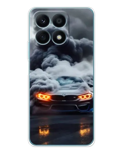 Чехол для Huawei Honor X8a с картинкой «BMW в дыму»