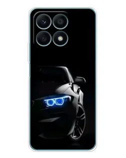 Чехол для Huawei Honor X8a с картинкой «BMW — ночной взгляд»