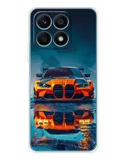 Чехол для Huawei Honor X8a с картинкой «BMW — золотая эмблема»