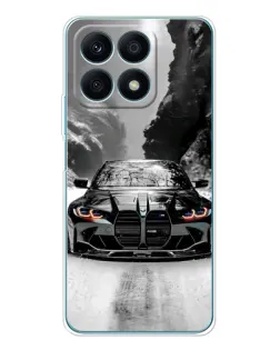 Чехол для Huawei Honor X8a с картинкой «BMW — акварельный дрифт»