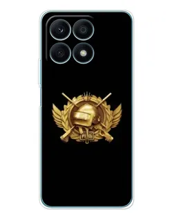 Чохол для Huawei Honor X8a з картинкою «PUBG — помаранчевий градієнт»