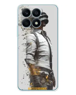 Чехол для Huawei Honor X8a с картинкой «PUBG — боец в пыли»