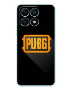 Чехол для Huawei Honor X8a с картинкой «PUBG — рамка лого»