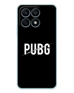 Чехол для Huawei Honor X8a с картинкой «PUBG — белый логотип»