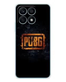 Чехол для Huawei Honor X8a с картинкой «PUBG — золотой логотип»