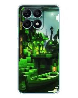 Чохол для Huawei Honor X8a з картинкою «Minecraft лісовий пейзаж»