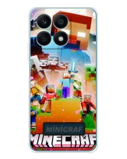 Чохол для Huawei Honor X8a з картинкою «Minecraft герої гри»