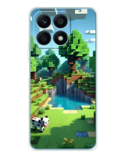 Чехол для Huawei Honor X8a с картинкой «Minecraft летний день»