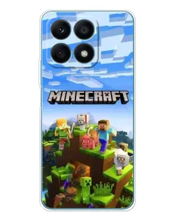 Чехол для Huawei Honor X8a с картинкой «Minecraft классический мир»