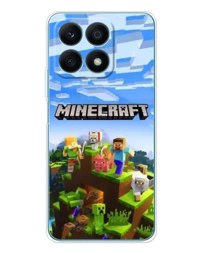 Чехол для Huawei Honor X8a с картинкой «Minecraft классический мир»