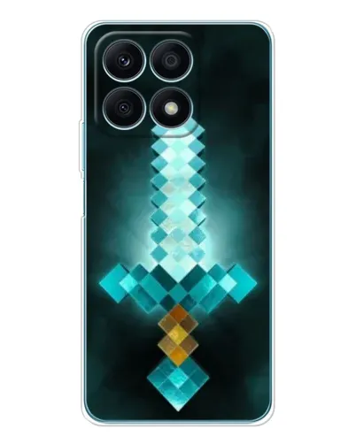 Чехол для Huawei Honor X8a с картинкой «Алмазный меч неон»