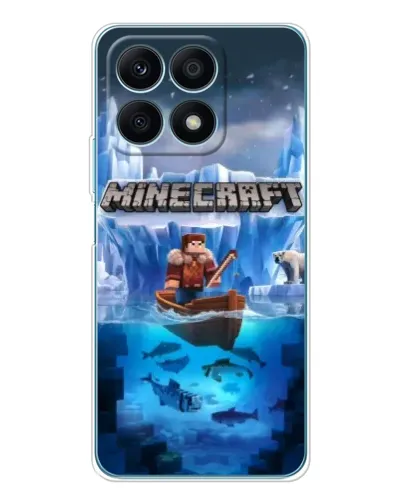 Чехол для Huawei Honor X8a с картинкой «Minecraft ледяной мир»