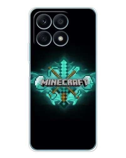 Чехол для Huawei Honor X8a с картинкой «Minecraft Diamond лого»