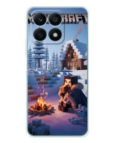 Чехол для Huawei Honor X8a с картинкой «Зимний Minecraft»