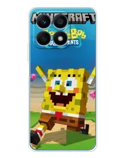 Чехол для Huawei Honor X8a с картинкой «Губка Боб Minecraft» Чехол для Huawei Honor X8a с картинкой «Губка Боб Minecraft»