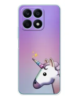 Чехол для Huawei Honor X8a с картинкой «Единорог градиент»