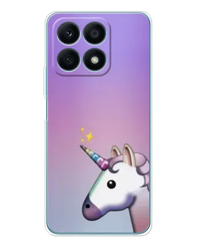 Чехол для Huawei Honor X8a с картинкой «Единорог градиент»