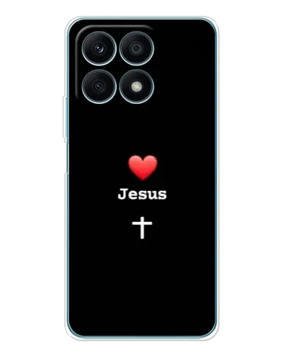 Чехол для Huawei Honor X8a с картинкой «Сердце - Jesus» Чехол для Huawei Honor X8a с картинкой «Сердце - Jesus»