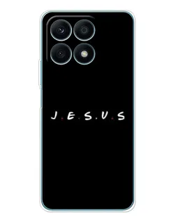 Чехол для Huawei Honor X8a с картинкой «Точки веры J.E.S.U.S.»